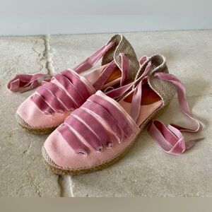 Penelope Chilvers Pink Cloth Espadrilles